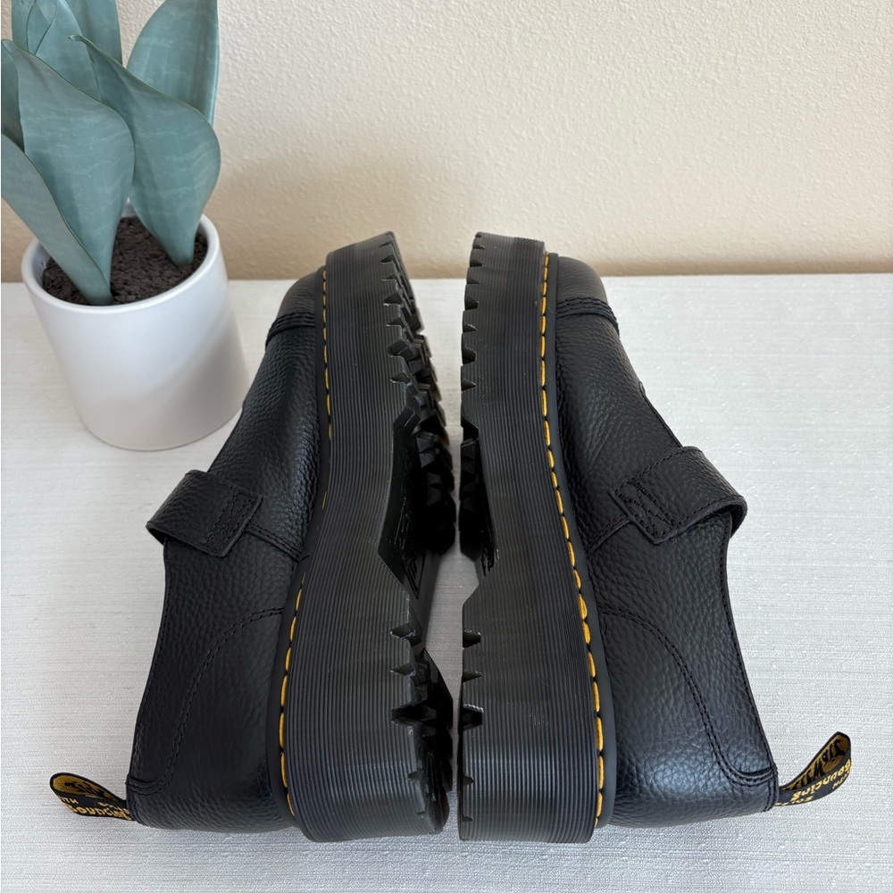 New Dr. Martens Black Leather Mary Jane Platform Shoes Women’s 11 - Picture 11 of 14